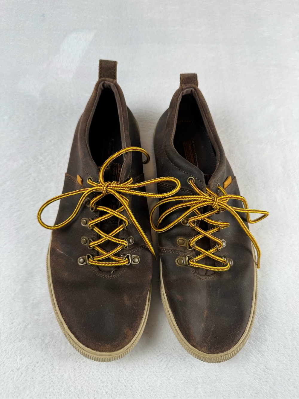 Skechers Men's Size 11 Brown Leather Lace Up Casual Shoes